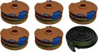 Worx 5 bobines avec fil + capot pour coupe-bordure WG 109, 110, 112, 113, 115, 117, 118 WA0008