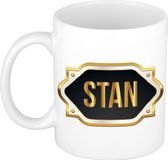 Bellatio Decorations Naam cadeau mok - heren - Stan - gouden embleem - 300 ml
