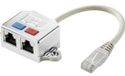 Renkforce Adaptateur réseau RJ45 T CAT 6 [2x prise RJ45 - 1x fiche RJ45] 15,00 cm Métal