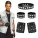 Boland 54585 - Punk-accessoireset, 5-delige set, handschoenen, armbanden en ketting voor carnaval of themafeesten, rocker- of bikeraccessoires