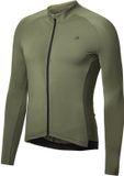 DANISH ENDURANCE Maillot de cyclisme pour hommes - Maillot de cyclisme - Manches longues - Séchage rapide - Poches arrière - Vert olive - Taille M