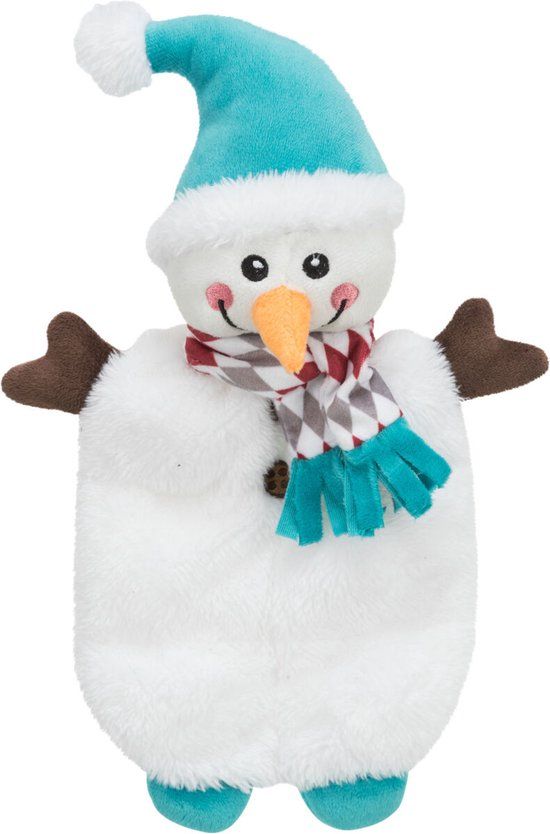Trixie Bungeldier Sneeuwman hond knuffel polyester pluche 31 cm
