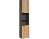 Trendteam Hoge kast PureBliss Antraciet/Evoke Eiken BHT 40 x 186 x 31 cm
