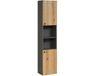 Trendteam Hoge kast PureBliss Antraciet/Evoke Eiken BHT 40 x 186 x 31 cm