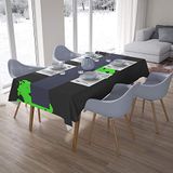 Bonamaison Tafelkleed, Anti-Mold, Sneldrogend, Waterdicht, 100% Polyester Tafellaken, Neon groene rook, 140 x 200 Cm