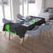 Bonamaison Tafelkleed, Anti-Mold, Sneldrogend, Waterdicht, 100% Polyester Tafellaken, Neon groene rook, 140 x 200 Cm