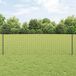 vidaXL Euro-hek met palen 10 x 0,8 m PVC-Coated Staal Grijs Mesh