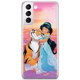 ERT GROUP mobiel telefoonhoesje voor Samsung S21 origineel en officieel erkend Disney patroon Jasmine and Aladdin 001 optimaal aangepast aan de vorm van de mobiele telefoon, gedeeltelijk bedrukt