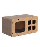Dehner Favoriete krabkarton Tesoro, kattenkrabplank robuust, krabmeubel voor katten, ca. 53,5 x 28 x 28 cm, van FSC®-gecertificeerd golfkarton, bruin