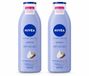 Nivea 2 x Smooth Body Milk Sheaboter 72 uur Hydratatie Droge Huid 250 ml Voordeelverpakking