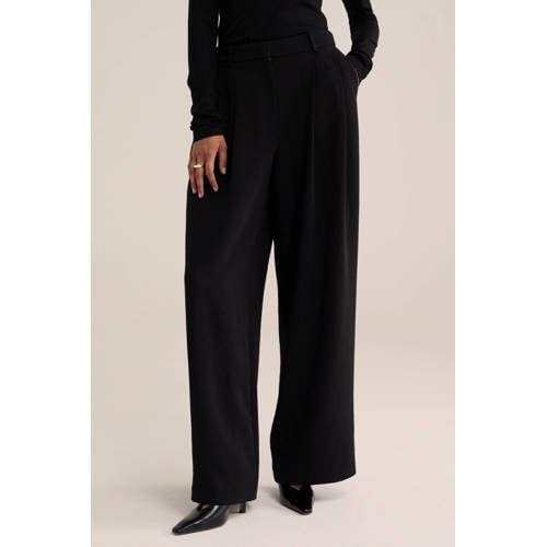 WE Fashion WE STUDIO wide leg broek - zwart