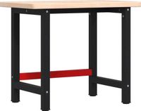 vidaXL Werkbank rechthoekig 100x60x83 cm massief eikenhout