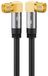 Goobay 70589 satellietkabel met graden hoekige F-connector voor DVB-S-ontvanger, 75 Ohm, kabelinternet modem Gebogen 5m zwart