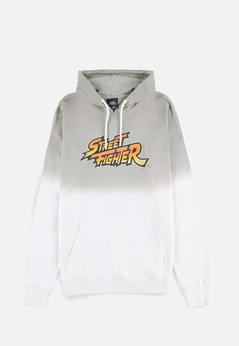 Difuzed Street Fighter Hoodie/trui -S- Logo Grijs/Wit