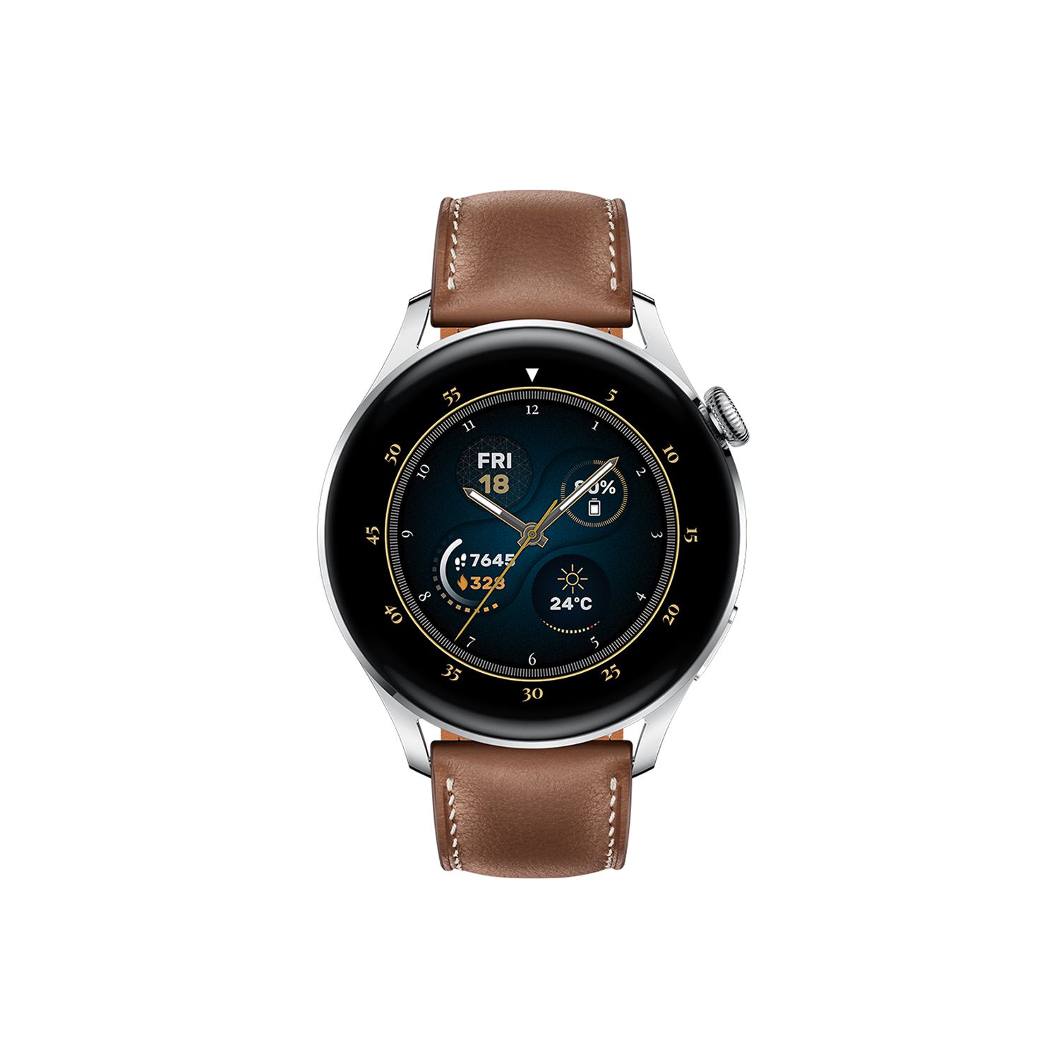 Huawei Watch 3 Smartwatch - 46mm - AMOLED - 4G - Stainless Steel - Brown