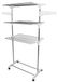 Tendedero plegable de acero inoxidable, tendedero independiente para interiores, altura 152 cm, color plateado