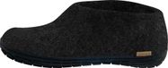 Glerups Unisex Wol Slippers Rubberen Zool Charcoal