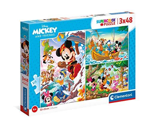 Clementoni Disney Mickey and Friends, 3 x 48 cm, 3 puzzels (48 stuks), gemaakt in Italië, 4 jaar en meer, 25266