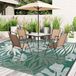 Bol Tapis d'extérieur, 180 x 270 cm, résistant aux UV, réversible, plastique, tapis de paille, tapis de patio recyclé pour barbecue, balcon, plage, terrasse (vert)