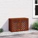 VidaXL Airconditioner hoes roestkleurig 90 x 40 x 60 cm weervast staal