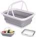 Lavabo pliable avec poignée - Gris, peu encombrant