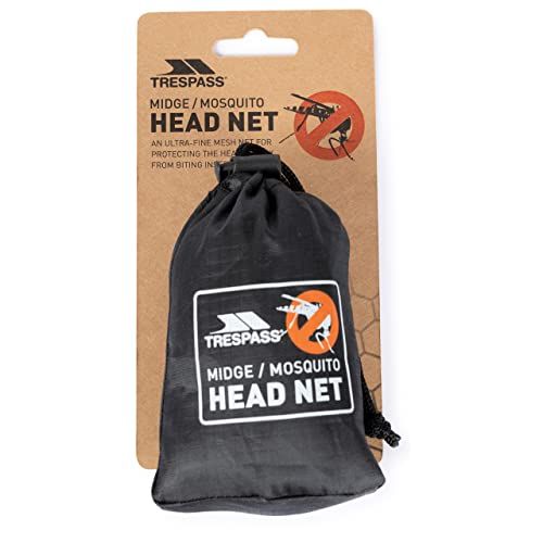 Trespass Midge Head Net, zwart, ultrafijn muggennet
