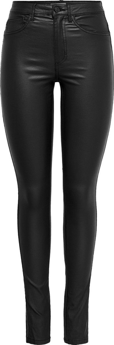 ONLY ONLROYAL HW SK ROCK COATED PIM NOOS Dames Broek - Black - Maat XL X L34
