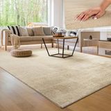 Paco Home Moderne woonkamer tapijt kortpolig wasbaar zacht uni effect bont antislip 140x200 cm
