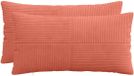 vidaXL - Kussensloop - 2 stuks - ALMELO - Rood-Oranje - 40 x 70 cm - Katoensatijn