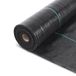 vounot® Mulchdoek tegen onkruid, 50 m x 1 m, van polypropyleen vezels, uv-bestendig, 100 g/m², scheurvast, met hoge stabilisatie, zwart mulchzeil