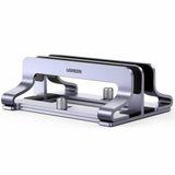 Ugreen - Support pour ordinateur portable - Double - Aluminium - Vertical - Réglable - jusqu'à 15.6 pouces