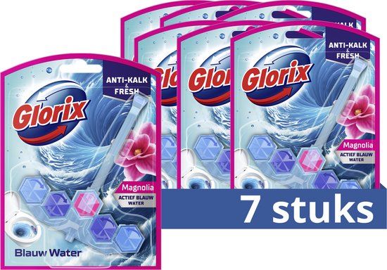 Glorix WC blokjes Magnolia - 7 Stuks - Voordeelverpakking