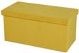 Urban Living Hocker bank - poef XXL - opbergbox - geel - polyester/mdf - 76 x 38 x 38 cm - opvouwbaar