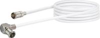 Schwaiger Antenne Aansluitkabel [1x F-quickstekker - 1x Mini-DAT-stekker] 1.50 m 90 dB Wit