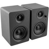 Plugger Studio MS4-BT 2-weg Bluetooth Multimedia Luidspreker Draadloze Studio Monitor Hout Zwart Actieve Luister voor Smartphone, Tablet, PC of Mac-computer, Mediaspeler, Geluidskaart.