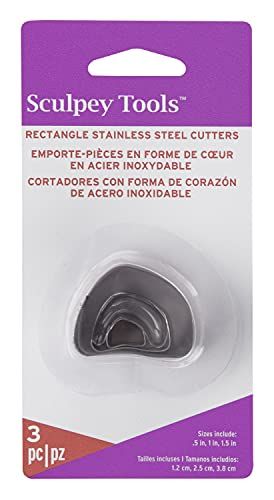 Sculpey AMM1014 Premium uitsteekvormen - Rechthoekig - 3 stuks - Onregelmatig rechthoekig