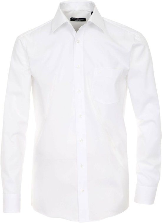 Casa Moda Overhemd Wit Effen Poplin Kent ML6 Comfort Fit - 43