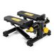 TREXO Stepper voor thuistraining, fitness, cardio, pedalhoogte en weerstand, verstelbaar, gemakkelijk af te lezen, robuuste kabels, draagvermogen tot 100 kg, zwart/geel TRX-FS100