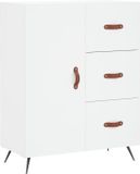vidaXL Dressoir, wit, 69,5 x 34 x 90 cm, houtvezel