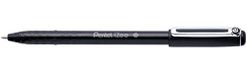 Pentel BX460-A balpen IZee, model met kap, metalen clip, 0, 5 mm lijndikte, 12 stuks, zwart