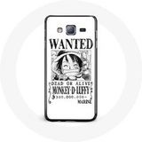 Maniacase Etui voor Samsung Galaxy J5 Luffy One Piece Manga Search Poster wit