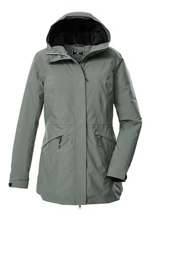 killtec dames Outdoor parka/functionele parka met capuchon KOW 19 WMN PRK, grüngrau, 50, 43307-000
