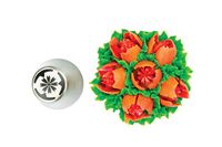 Silikomart - flower tube 18 - bocchetta in acciaio roestvrij staal per zak, diameter 25 mm