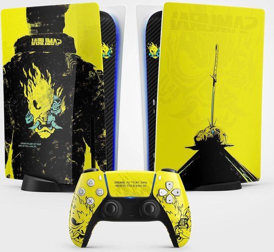 Cyber Punk Style PS5 Skin - Console & Controller - Disc Edition - V (1 Controller)