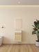 Nurion Meuble lavabo - Blanc brillant - Format compact, 41x22,5x65 cm, vasque en céramique