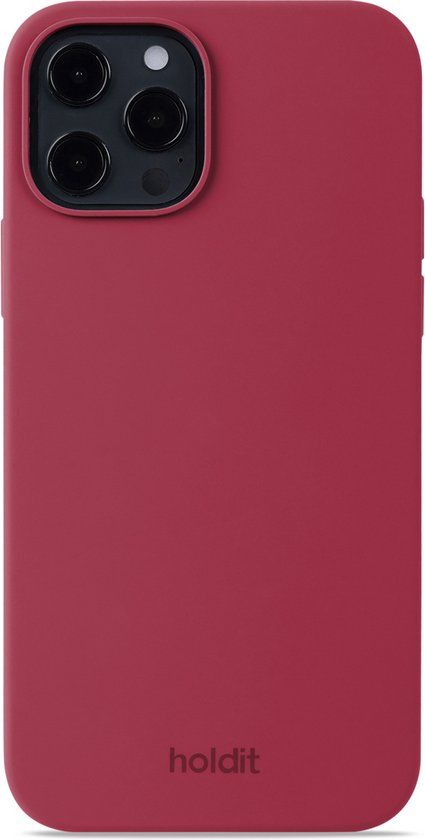 Holdit Silicone Case geschikt voor Apple iPhone 12 (Pro) - Red Velvet