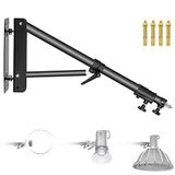 Neewer Wandmontage Driehoek Boom Arm voor Fotografie Strobe Light, Monolight, Softbox, Paraplu, Reflector en Ring Licht, Ondersteuning 180 Graden Rotatie, Max Lengte 4 Voet/125 cm (zwart)