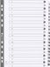 Exacompta 15x Bedrukte tabbladen karton 160g - geplastificeerde tabs - 20 tabs - 1 tot 20 - A4 - Wit