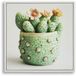 Mauro Ferretti Tableau Toile laquée avec cadre Cactus Jar -h 40×2,8×40 cm