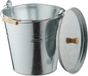 Merkloos / Sans marque Relaxdays Asemmer met deksel - 12,5 liter - metaal - zilver